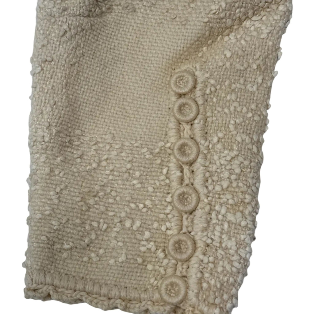 Vintage 1960s Lipman Talk of the Town Women's Medium Boucle Knit Jacket Beige
