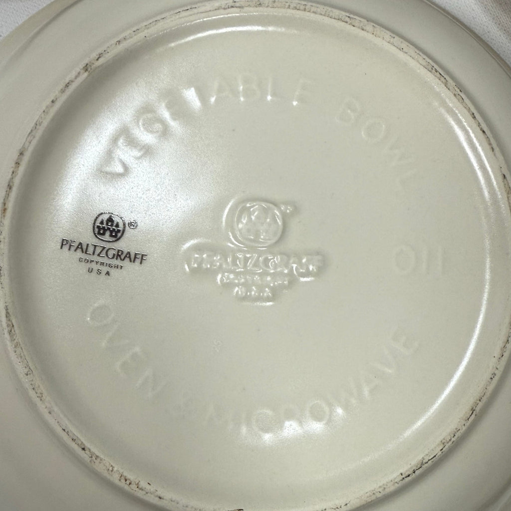 Vintage 90s Pfaltzgraff Stoneware Set Plates & Bowls Floral USA Made