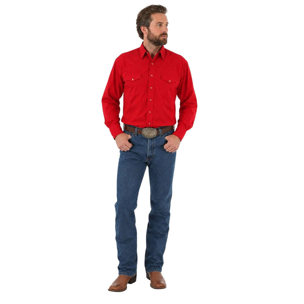 Vintage 80s Men’s 17-36 XL Wrangler Red Snap Western Shirt