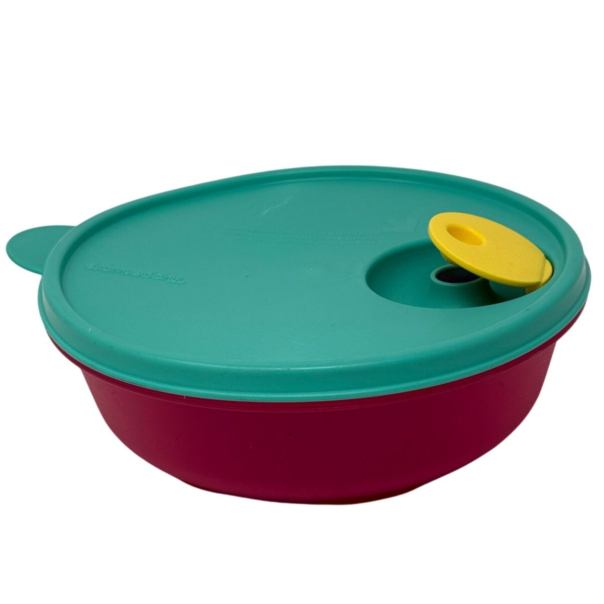 Vintage Tupperware Strainer Bowl w Lid Red Green Colander Set