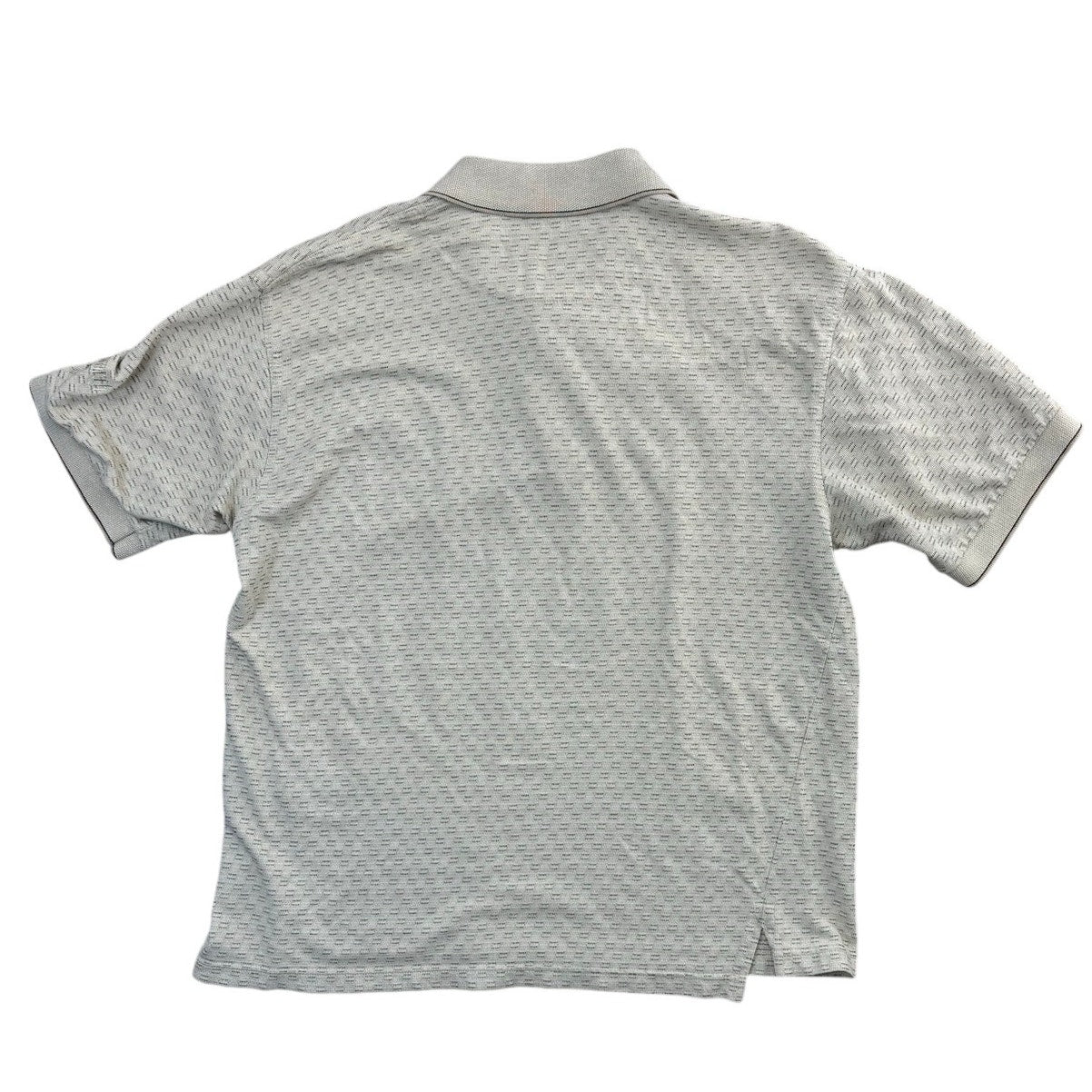 Ashworth Golf Polo Shirt Men's Large Beige Textured USA Made 100% Cotton