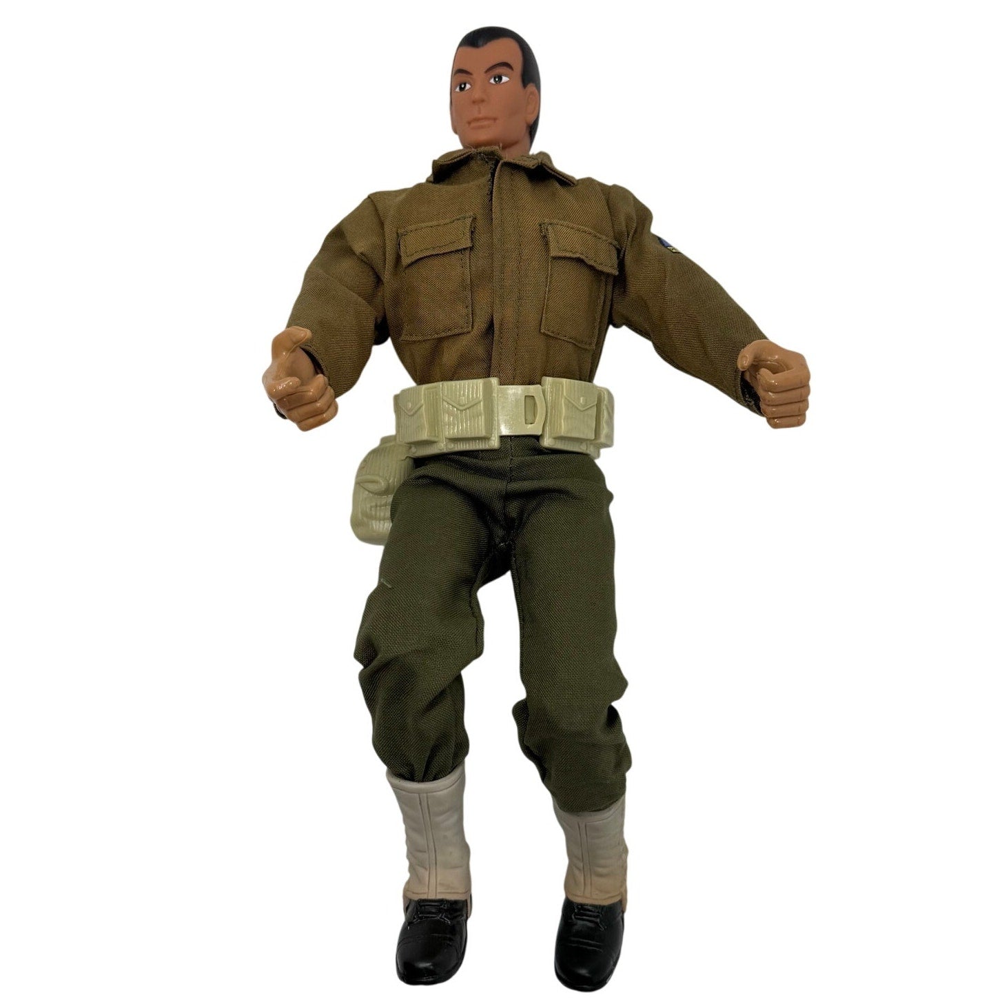 Vintage 80s Military Action Figure Soldier Jeep Driver 12” Posable Toy