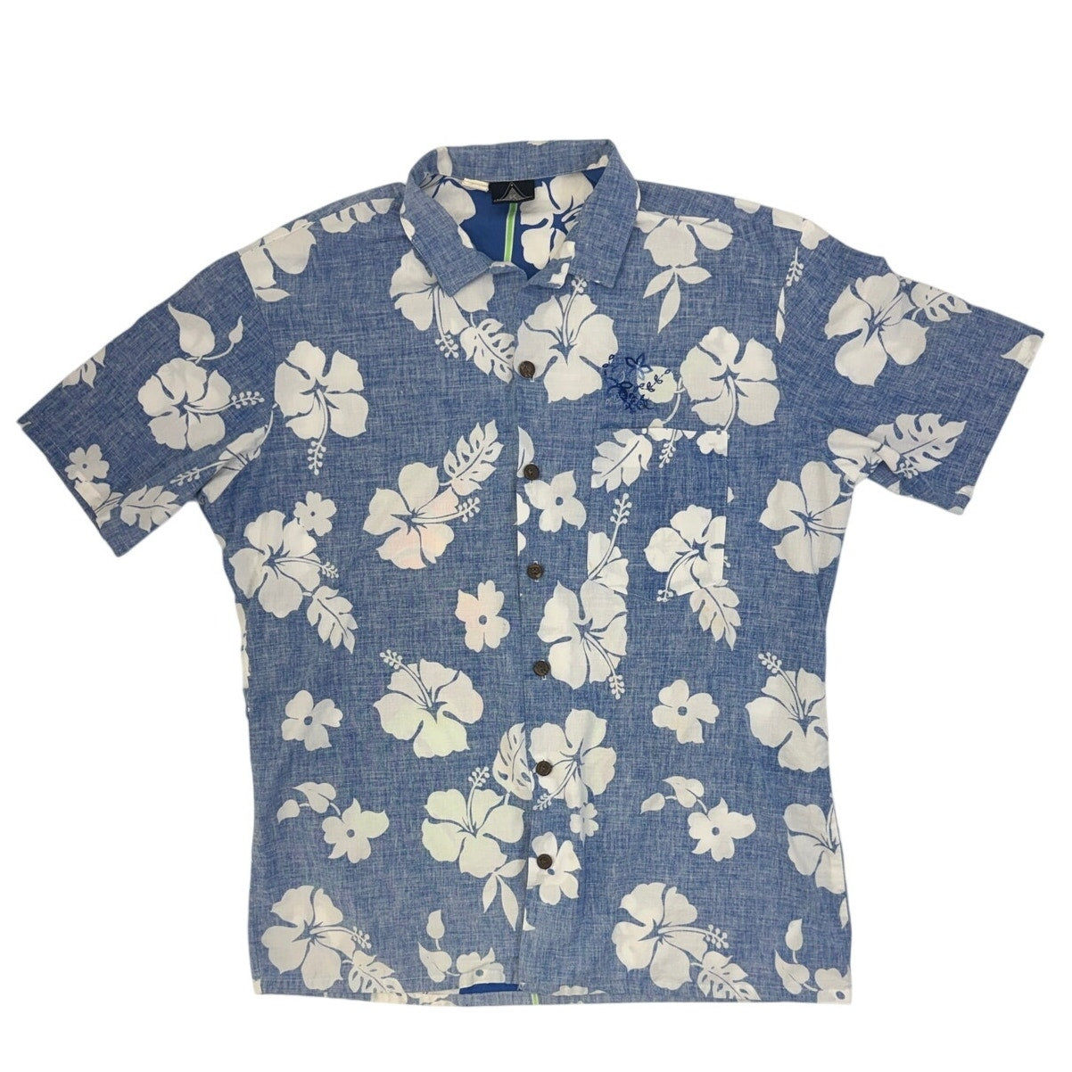 Vintage 80s Kennington Hawaiian Reverse Print Floral Cotton Shirt Men's Large