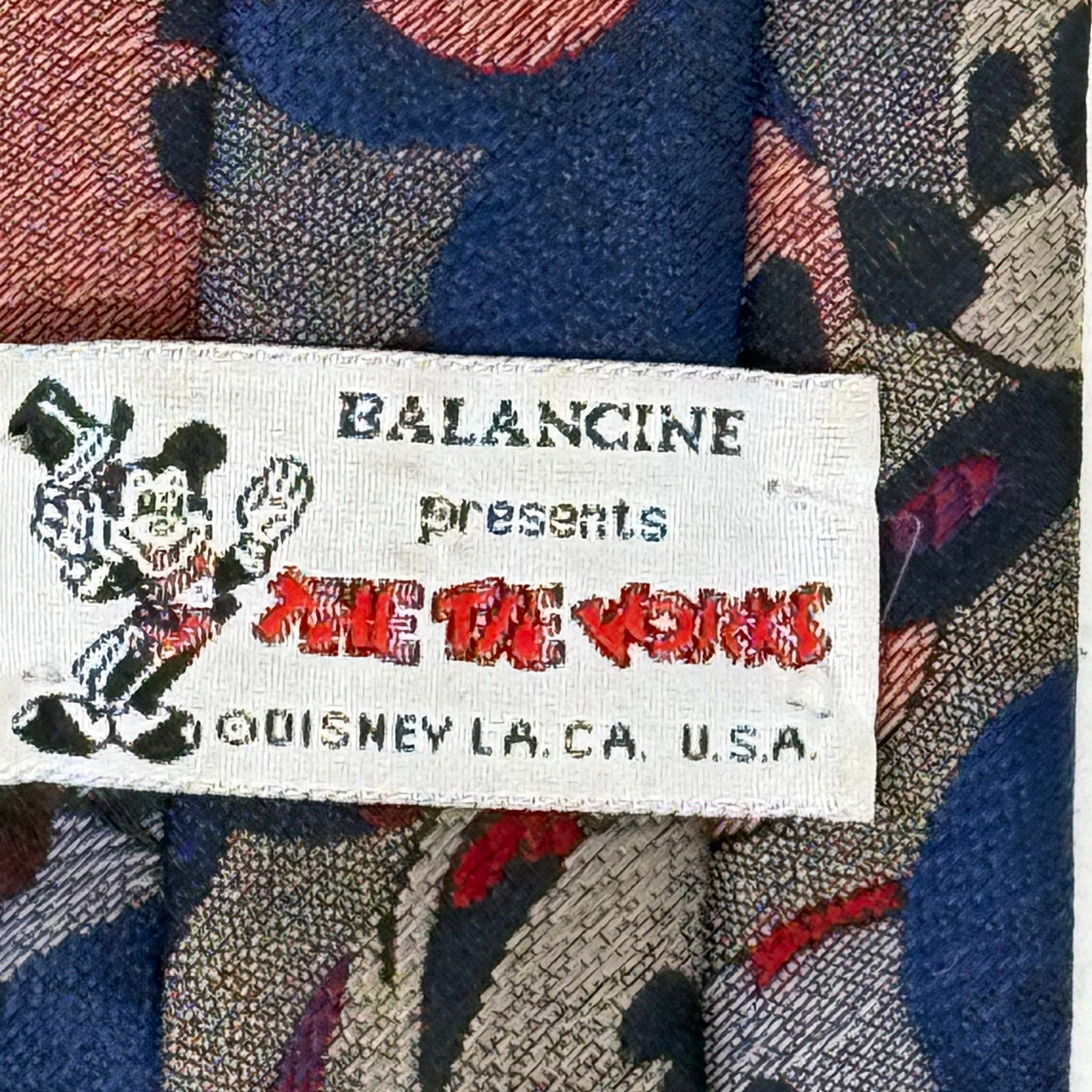 Mens 90s Disney Mickey Mouse Necktie