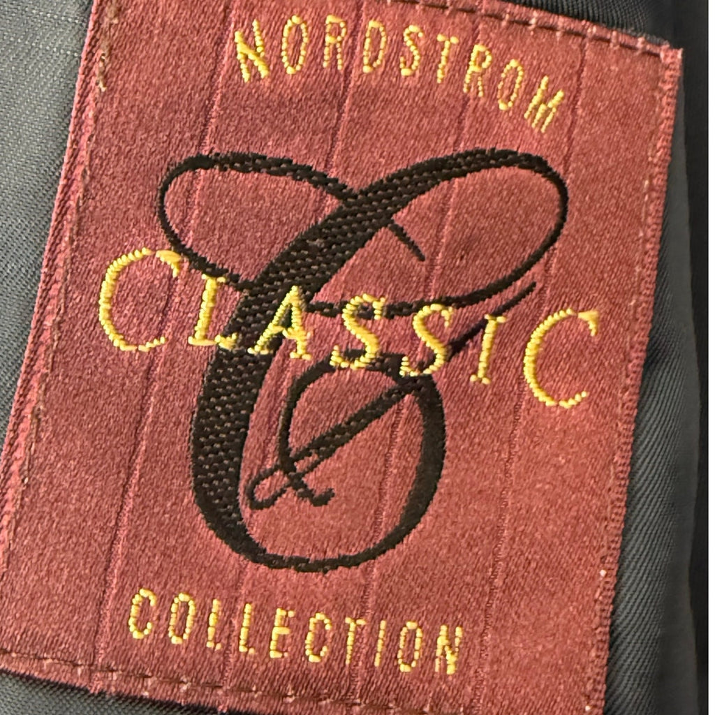 Vintage 90s Nordstrom Classic Cashmere Blazer 44L Blue Union Made Sport Coat