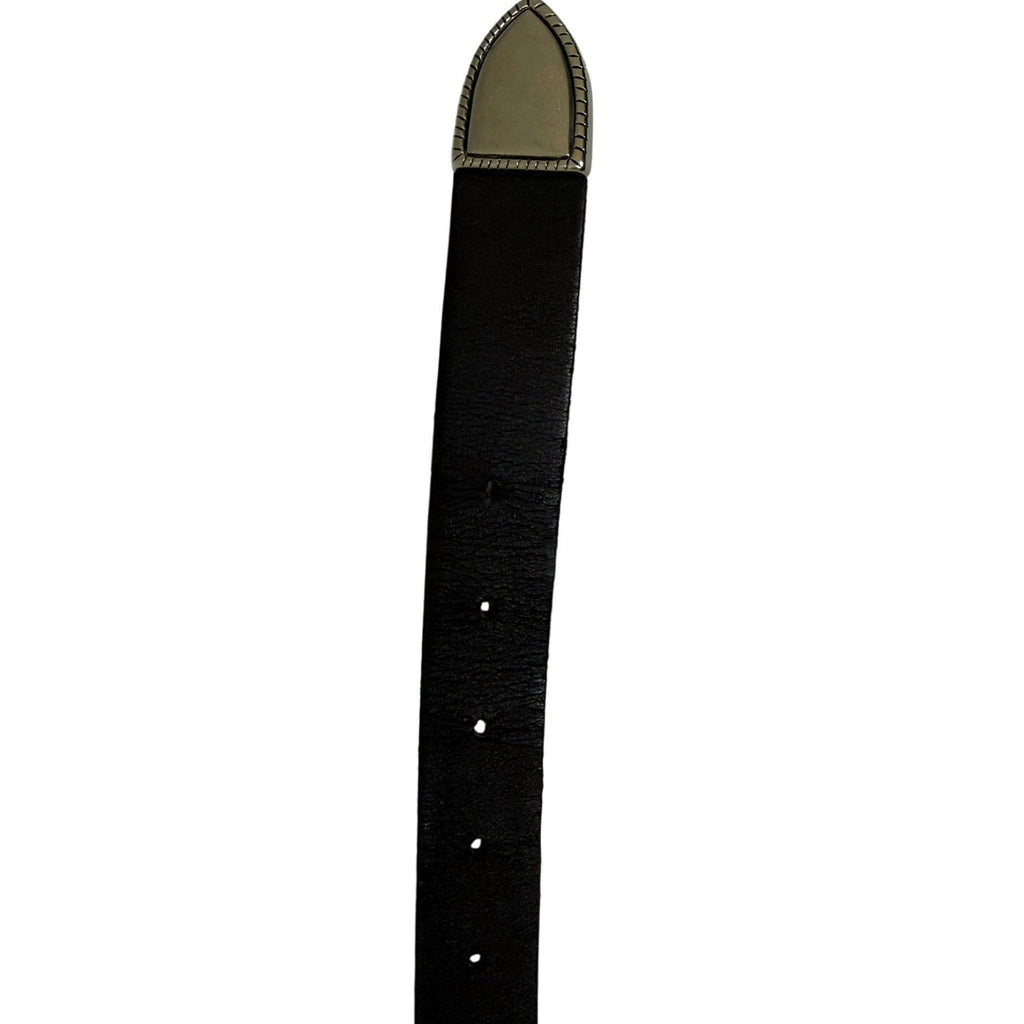 Levi's Western Leather Belt Small Brown Interchangeable Buckle Made in USA