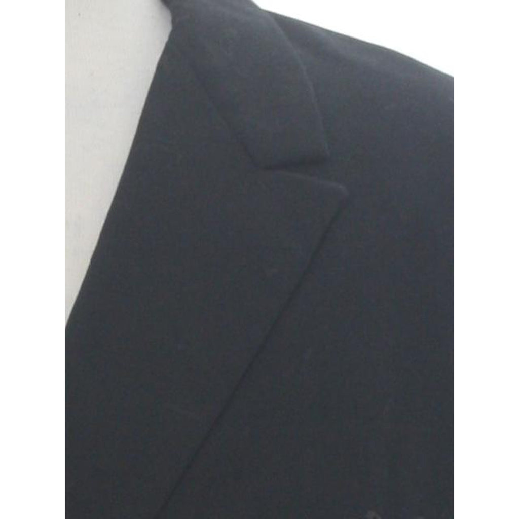 Vintage 70s Black Double Breasted Wool Blend Sport Coat Men's 42R