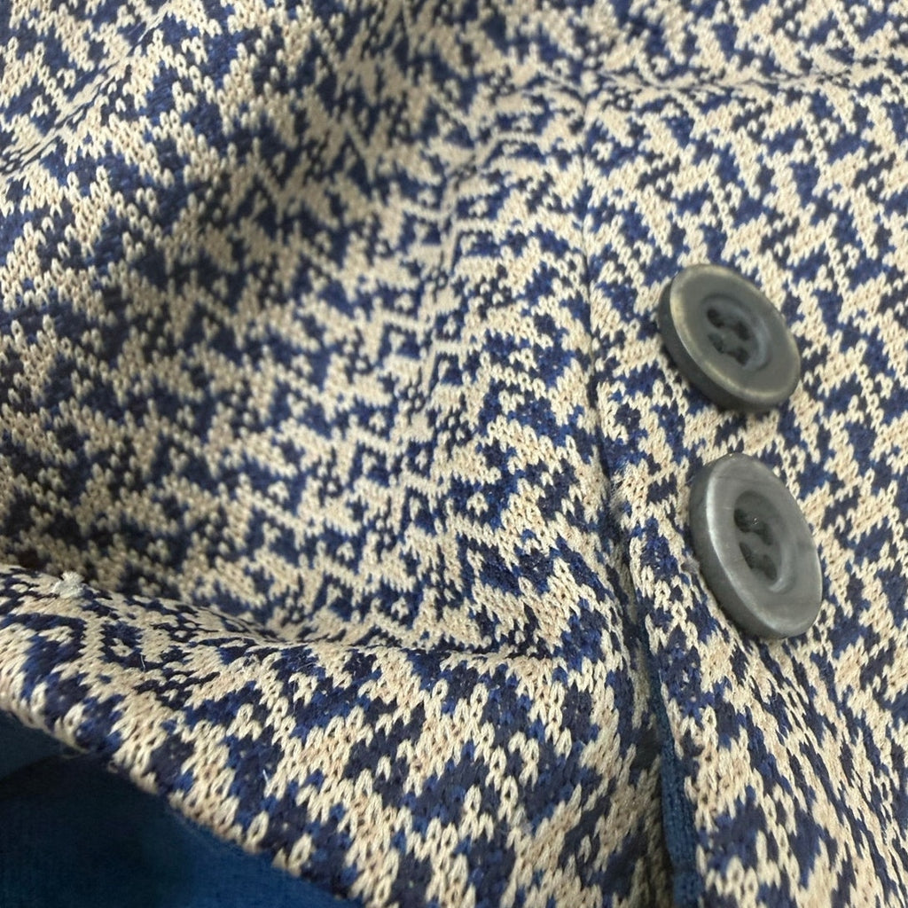 Vintage 70s Men's Medium 40R Gay Blade Houndstooth Double Knit Sport Coat