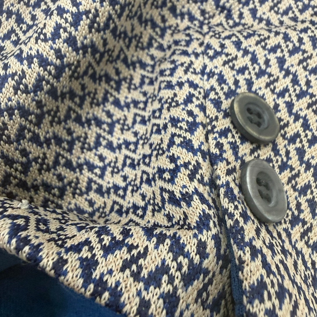 Vintage 70s Men's Medium 40R Gay Blade Houndstooth Double Knit Sport Coat