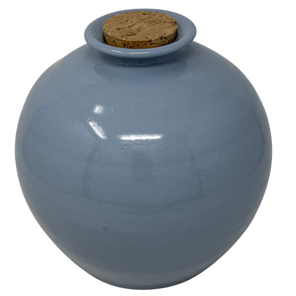 Vintage 90sPiggy Bank "Reno Money" Pottery Style with Cork Light Blue