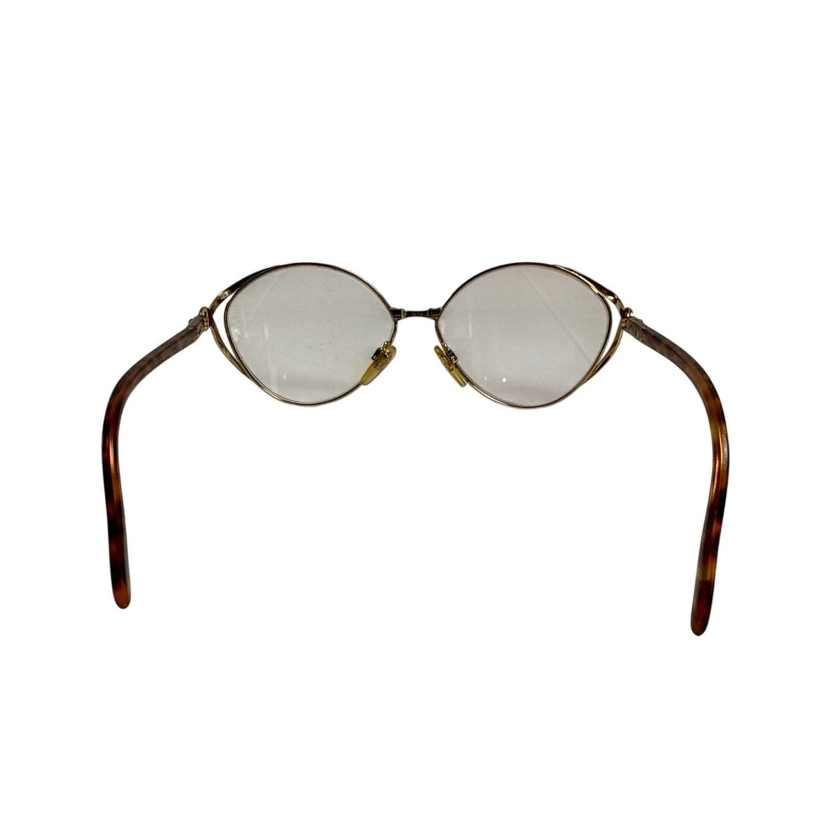 Vintage 90s Valentino Garavani Gold Tortoise Oval Sunglasses 58-14