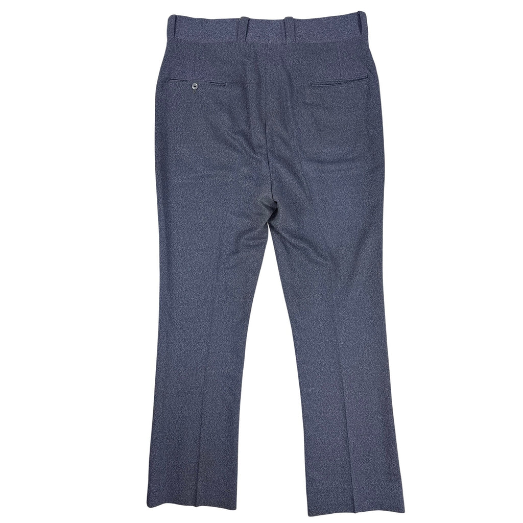Vintage 70s Unbranded Blue Gray Polyester Leisure Pants Mens Large 36x31