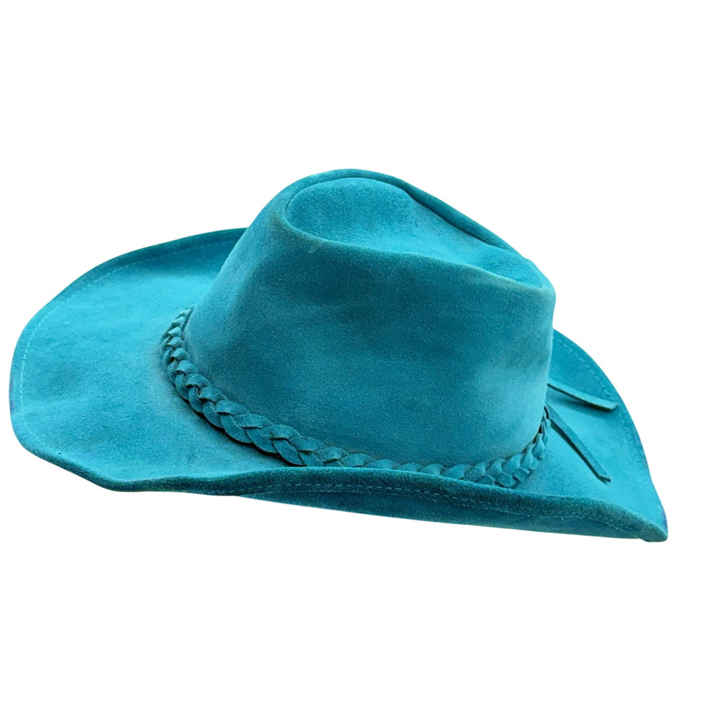 Vintage 00s Henschel Hat Co USA Teal Outback Western Hat Small Made in USA