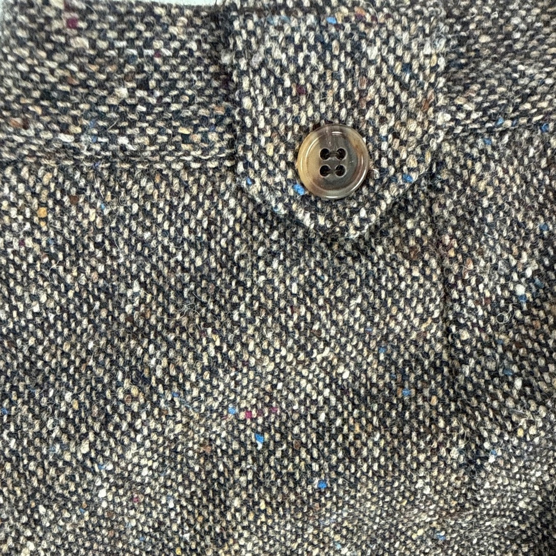 Vintage 90s Orvis Brown Tan Blue Tweed Maxi Skirt Women’s 10