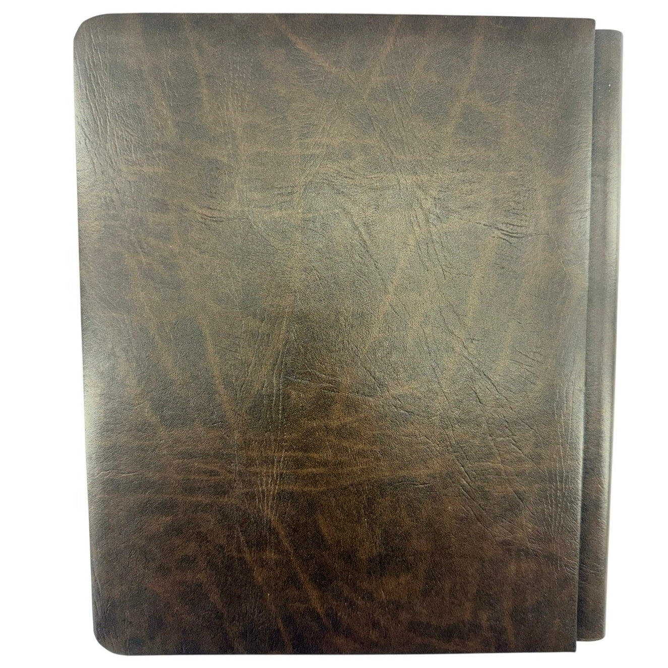 Vintage 80s Webway Portrait Scrapbook Album Faux Leather Gold Border