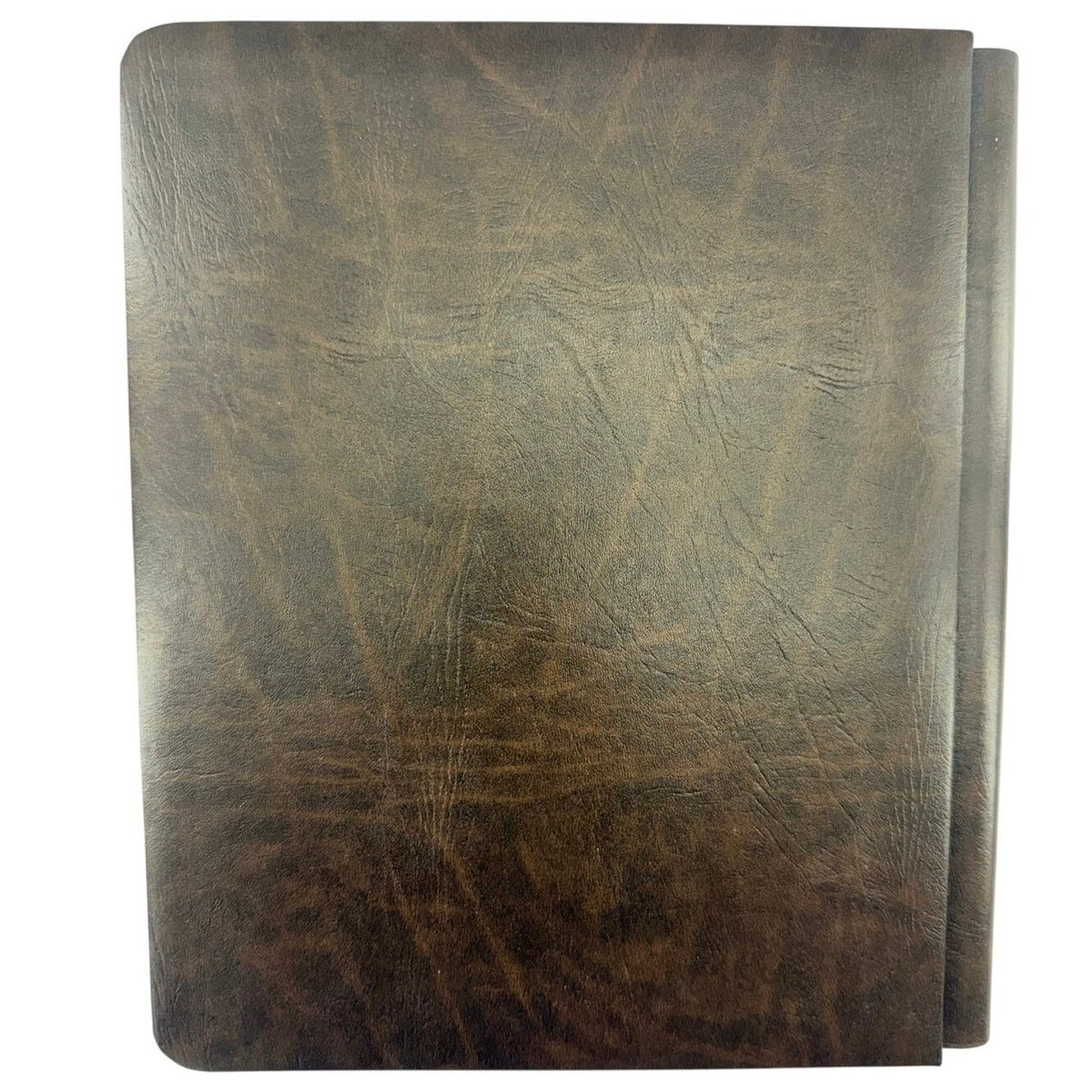 Vintage 80s Webway Portrait Scrapbook Album Faux Leather Gold Border