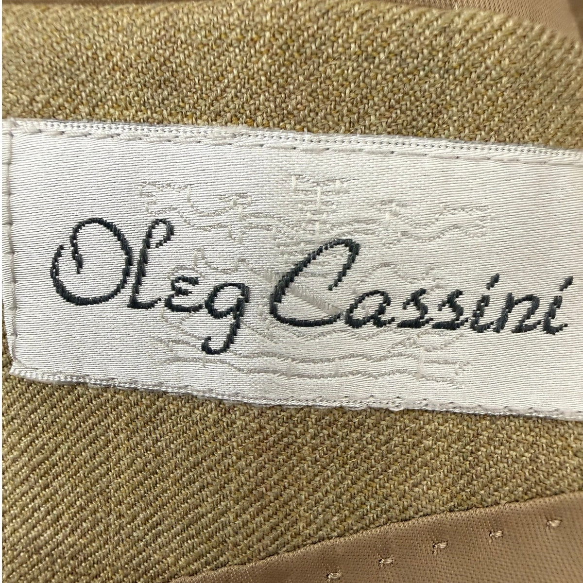 Vintage 90s Oleg Cassini Tan Check Wool Blend Sport Coat Blazer Men's 46R