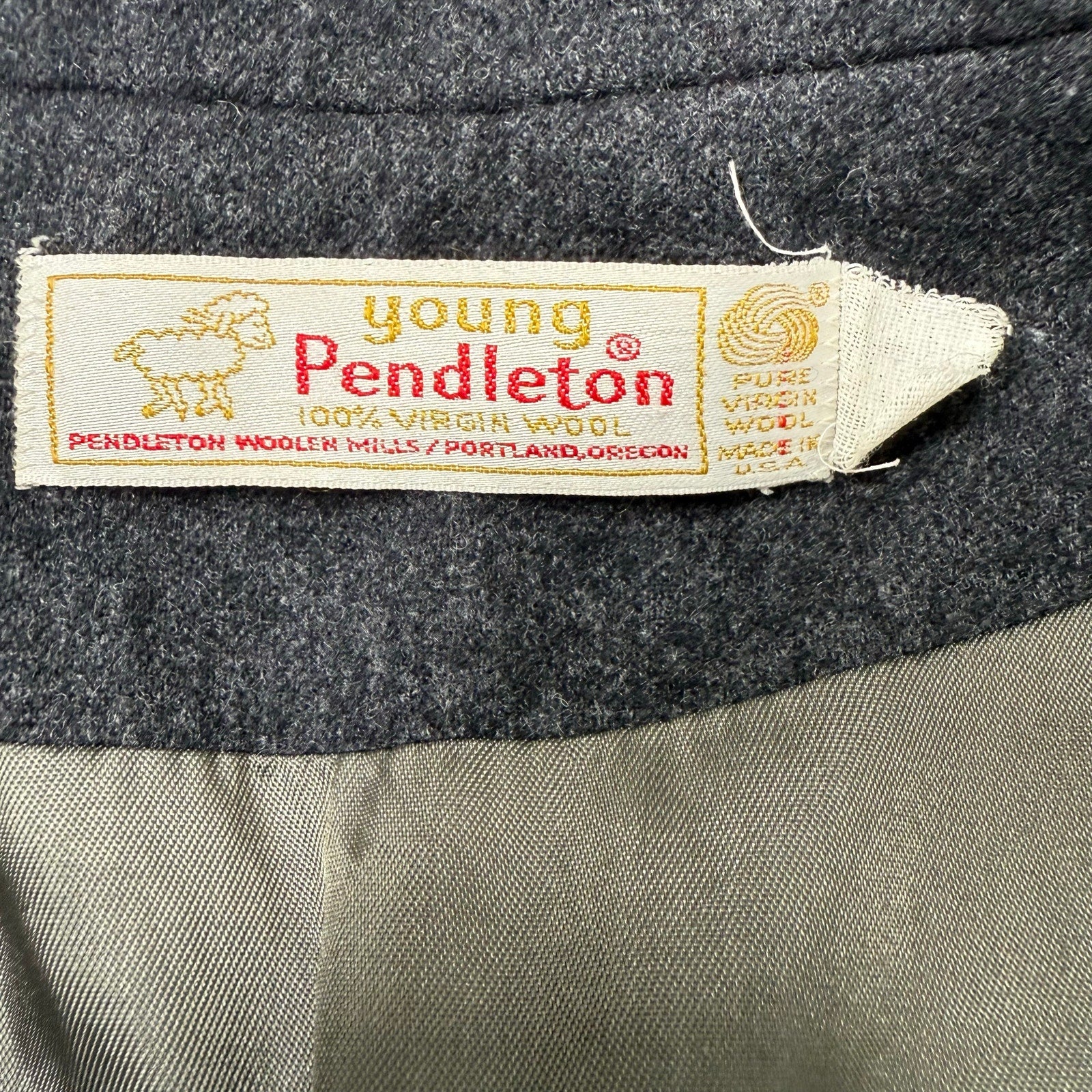 Vintage 70s Women's Small Young Pendleton Wool Blazer Jacket Lined USA Made