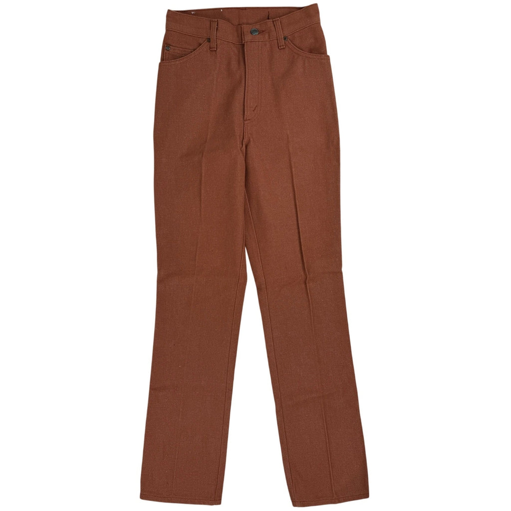 Vintage 80s Chic by H.I.S. Super Straight High Rise Brown Pants Women's 28x33