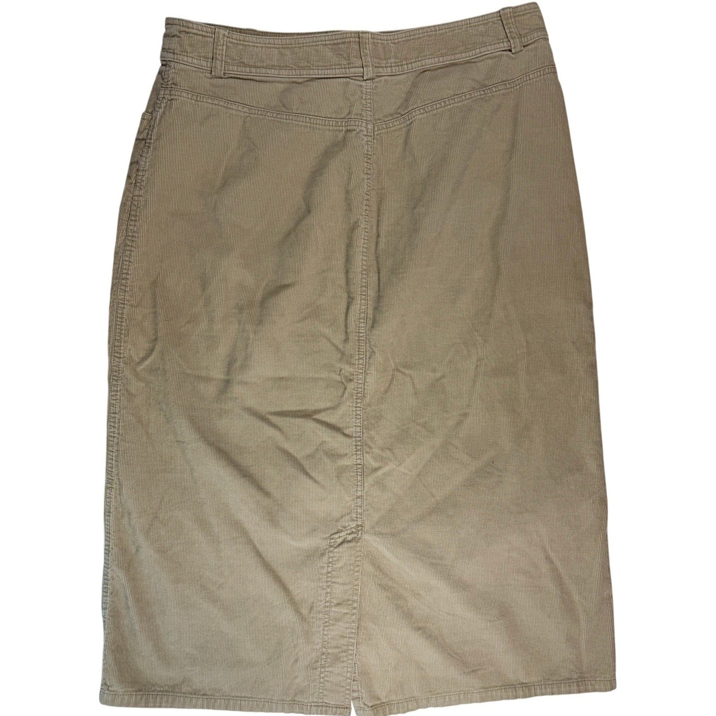 Vintage 90s Women’s 18 Eddie Bauer Tan Corduroy Skirt Western Cotton