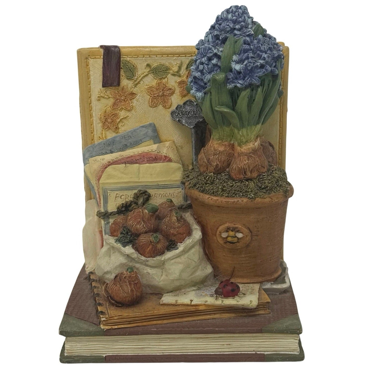 Vintage 90s Garden Bookend Gardening Theme Floral Decor