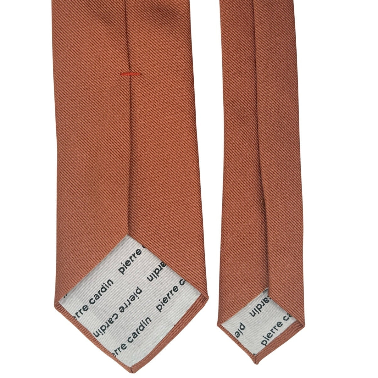 Vintage Pierre Cardin Amber Brown Skinny Tie 80s Woven Polyester Designer