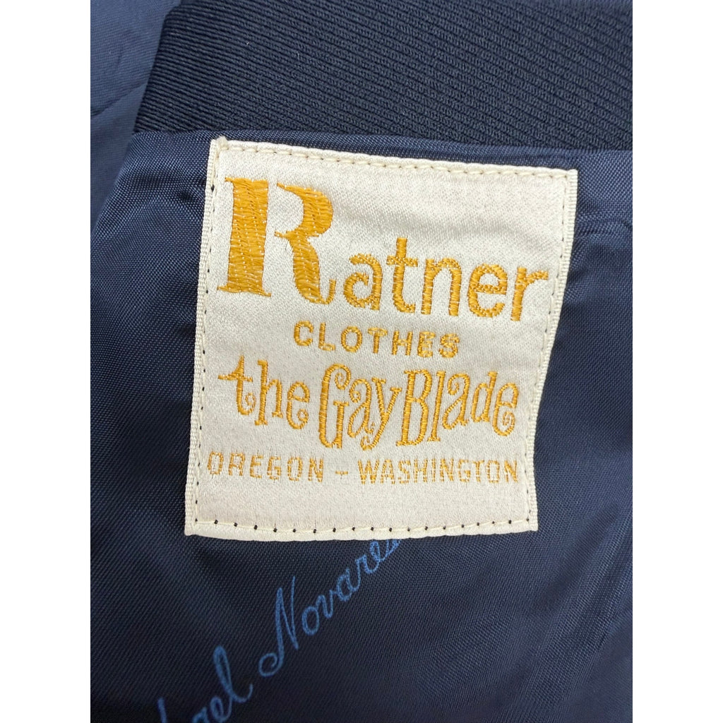 Vintage 70s Ratner & Ratner Michael Novarese 3 Piece Suit 38R Navy