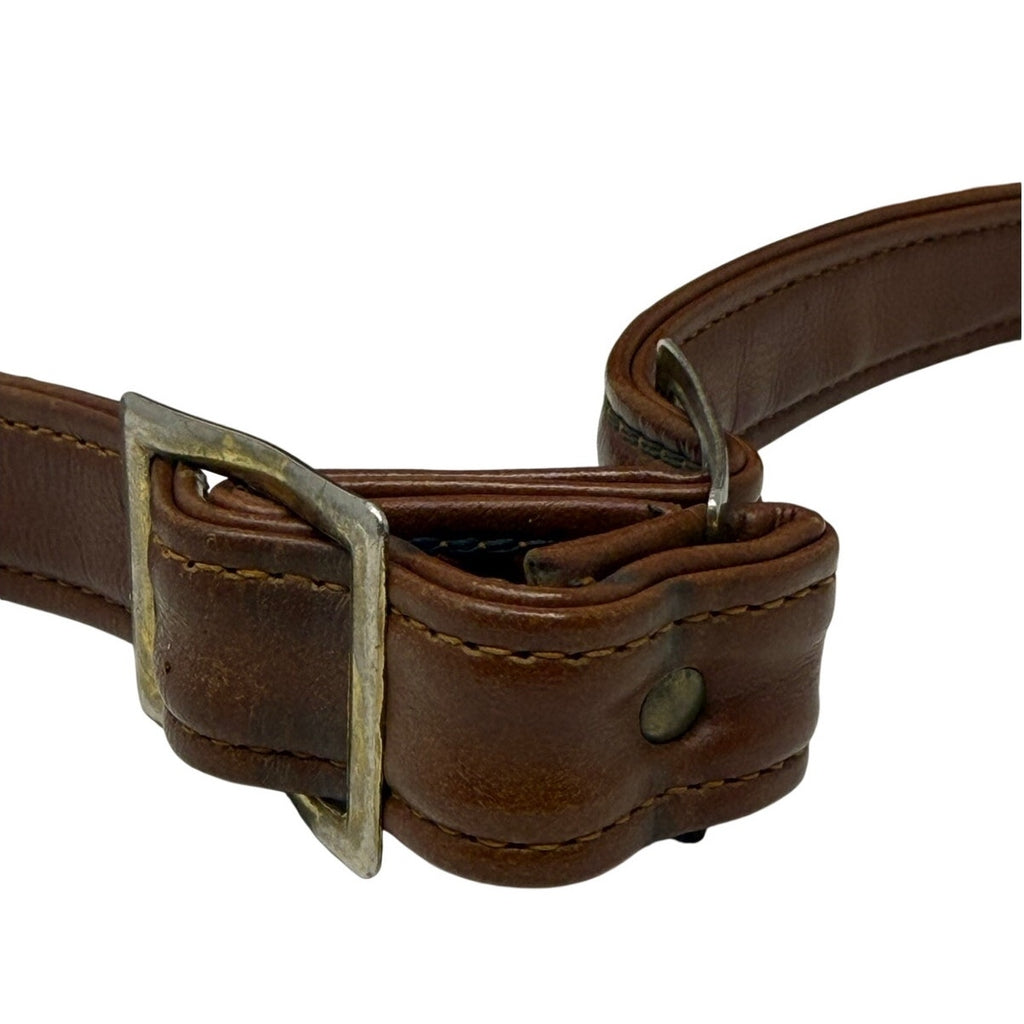 Vintage Brown Leather Camera Bag Adjustable Crossbody Shoulder Case