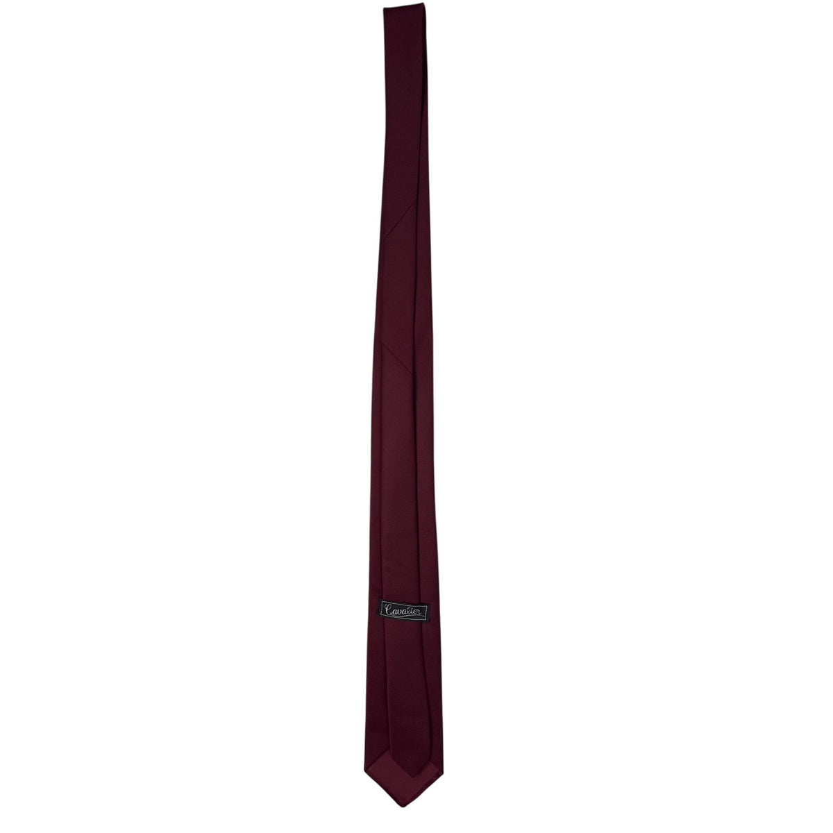 Vintage 80s Cavalier Men’s Wine Red Burgundy Polyester Necktie 58”