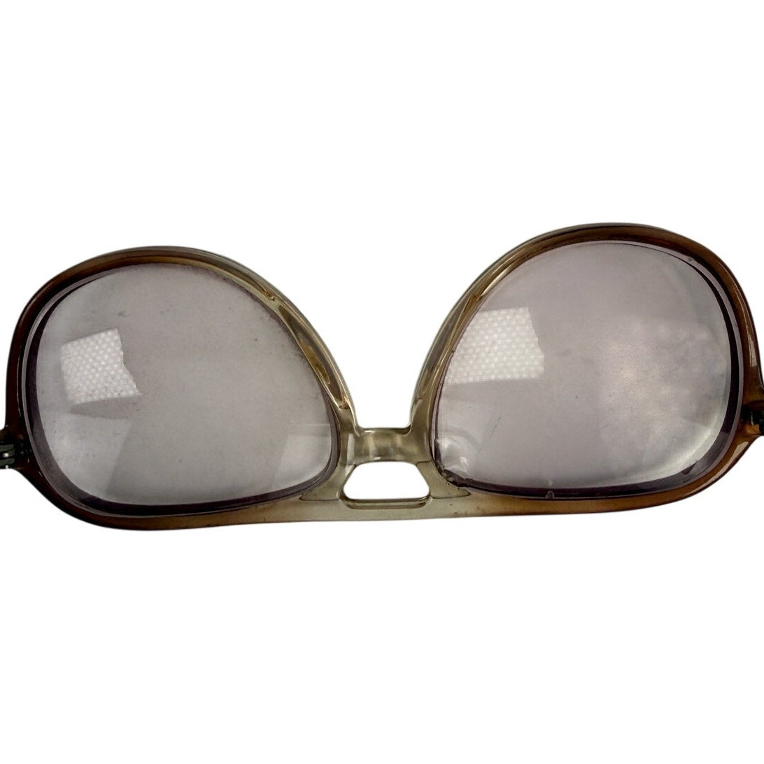 Grant Brown Fade Double Bridge Aviator Eyeglass Frames 55-17-140 Y2K