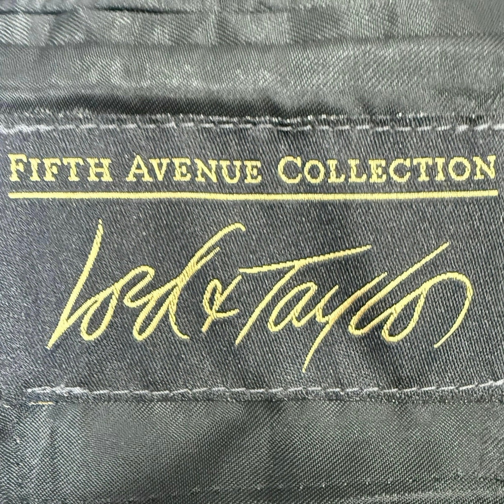 Vintage 90s Men's 42R Black Velour Blazer Jacket Lord & Taylor Fifth Ave