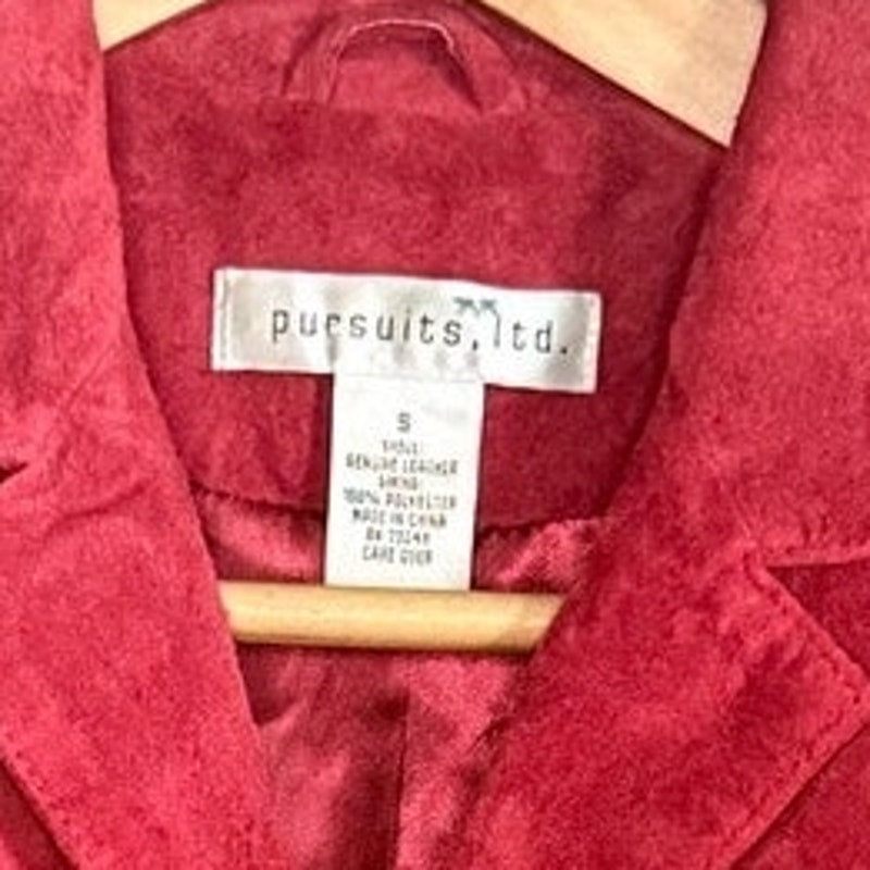 Womens 90s Red Leather Jacket