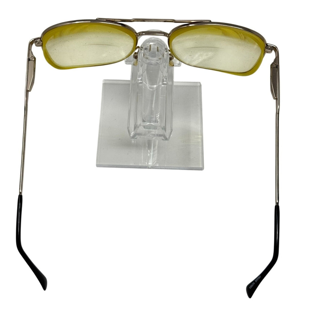 Vintage 90s Men's Frames Looking Glass 8019 Aviator Sunglasses Gold Gray 56-18 145