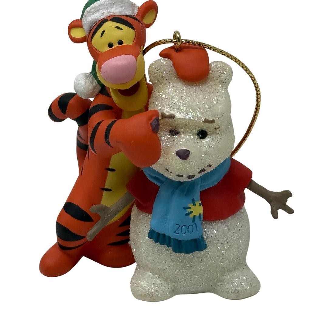 Hallmark 2001 A Familiar Face Winnie the Pooh & Tigger Ornament w/ Box