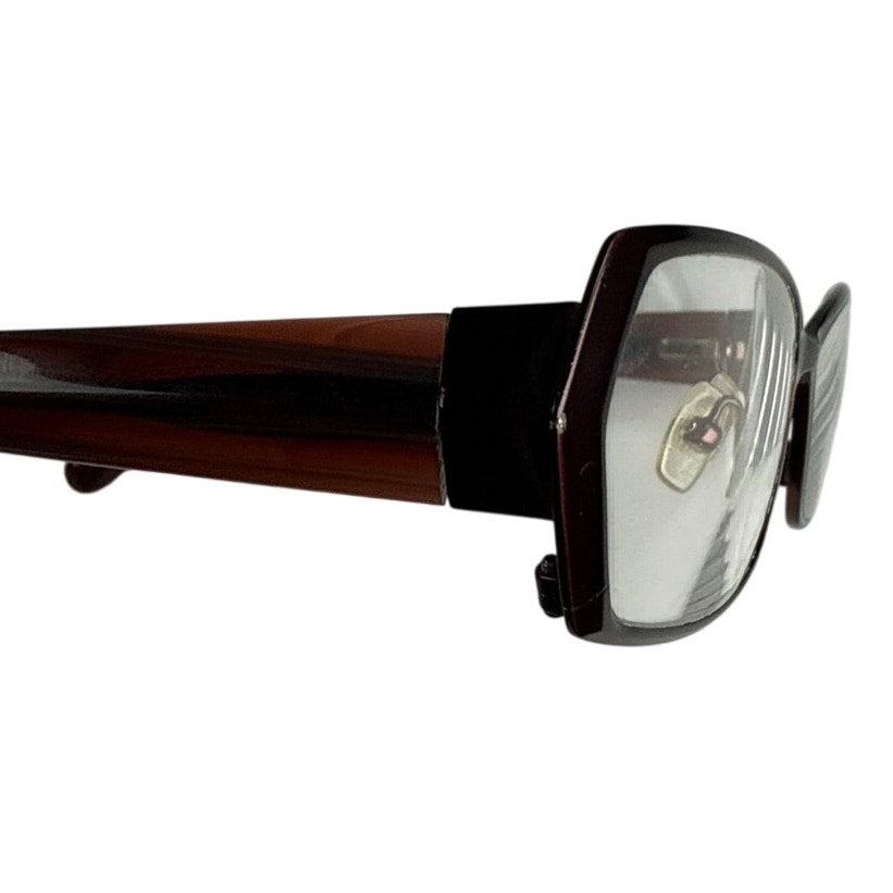 Vera Wang V025 Burgundy Brown Rectangular Eyeglass Frames BU 53-16-135