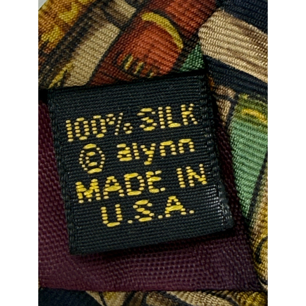 aLynn Ex Libris Library Books Silk Necktie 61" USA Made Extra Long