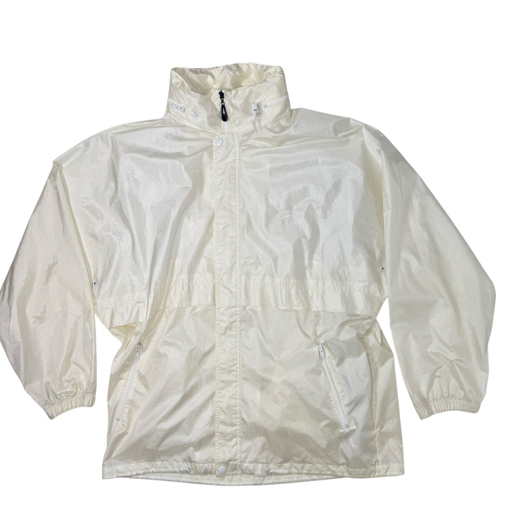 Vintage 90s Speedo Warmup Windbreaker Jacket Men's Large Full Zip Hood Pockets