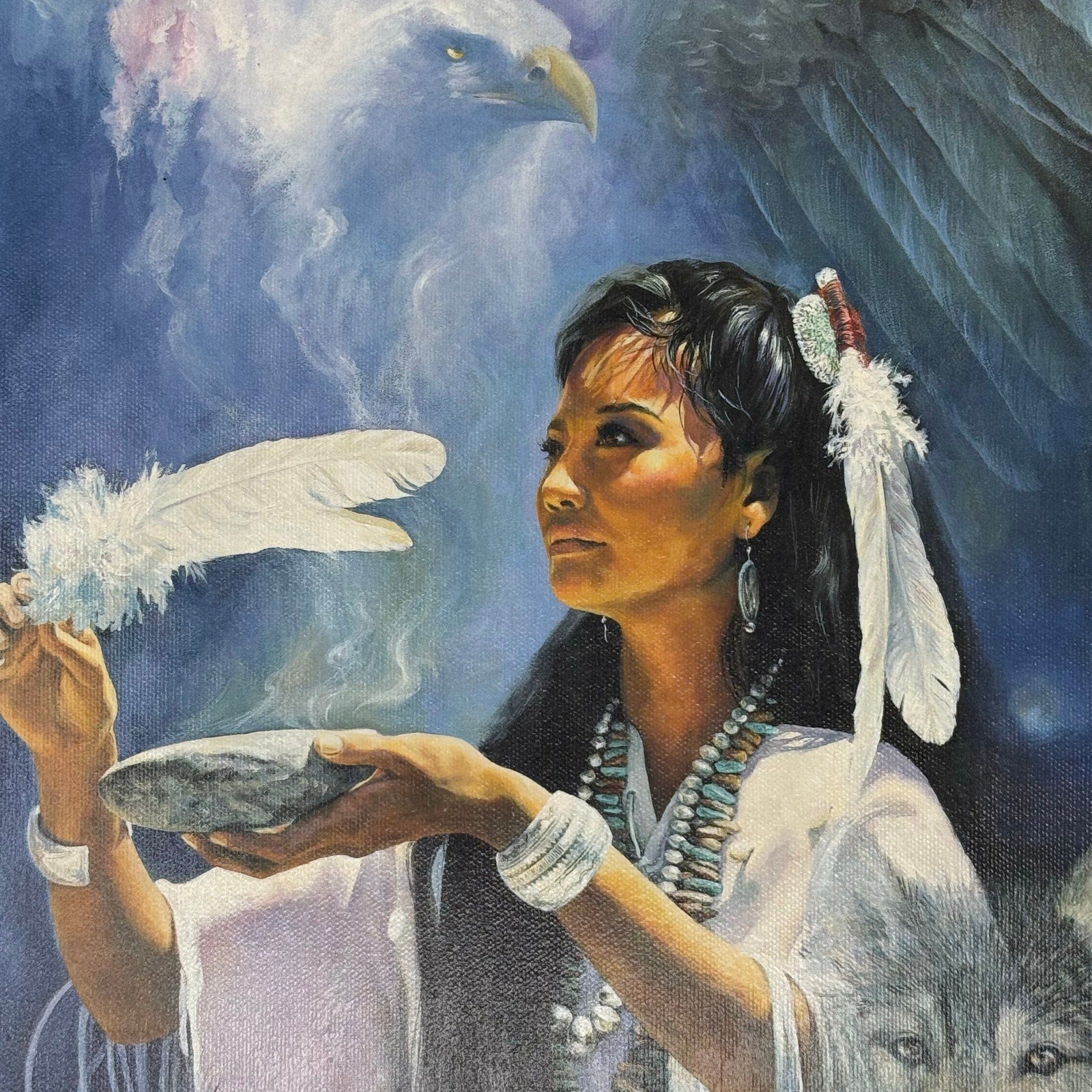 Detha Watson “Within the Power” Framed Native American Art Print 21”×16”