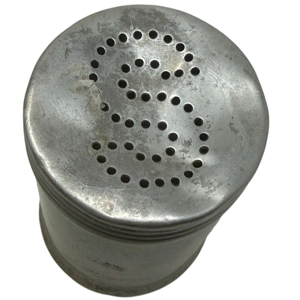 Vintage 1950s Aluminum Saltshaker Screw Lid 3” Kitchenware