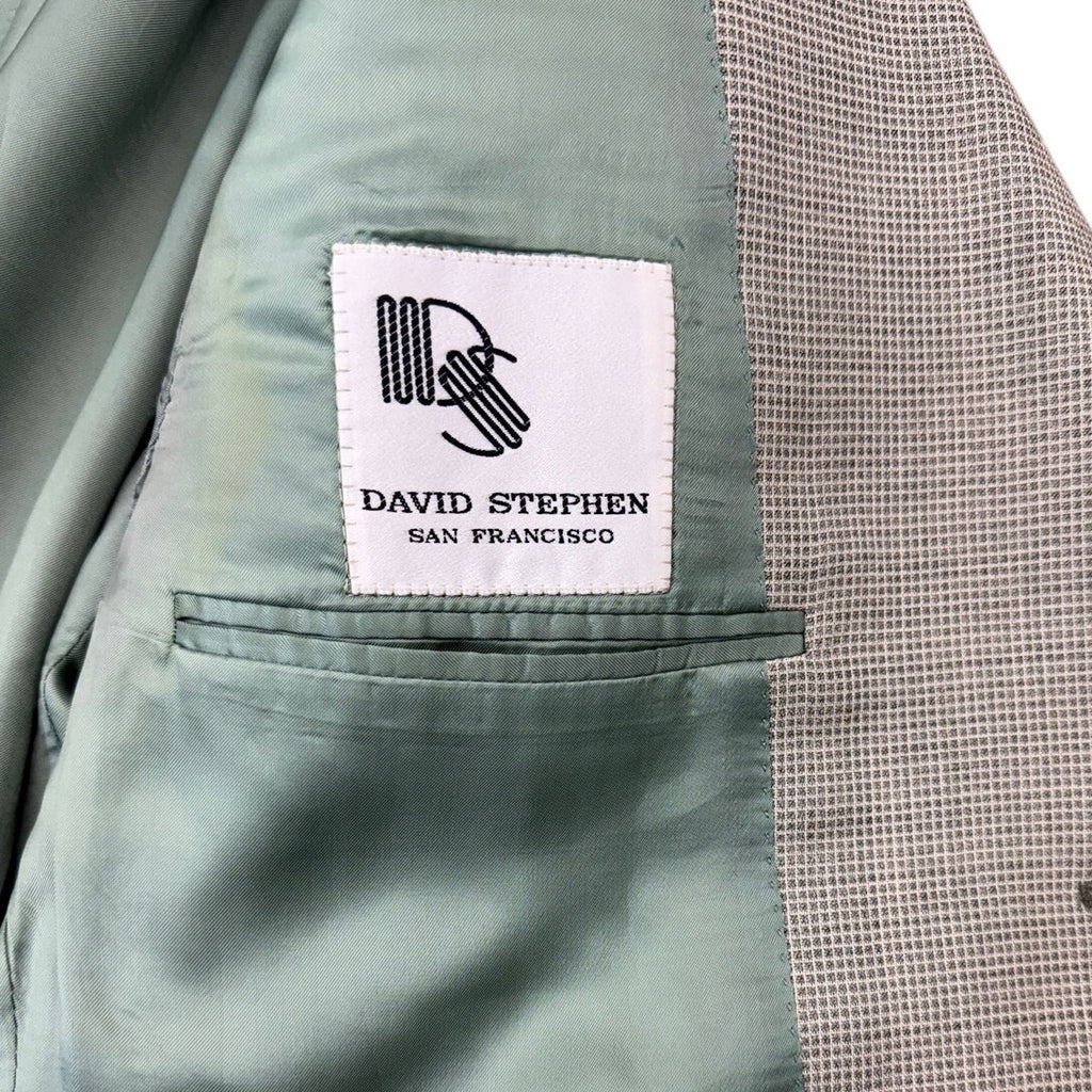 Canali Proposta Italy Blazer Gray Green Men's 44 Wool Suit Jacket