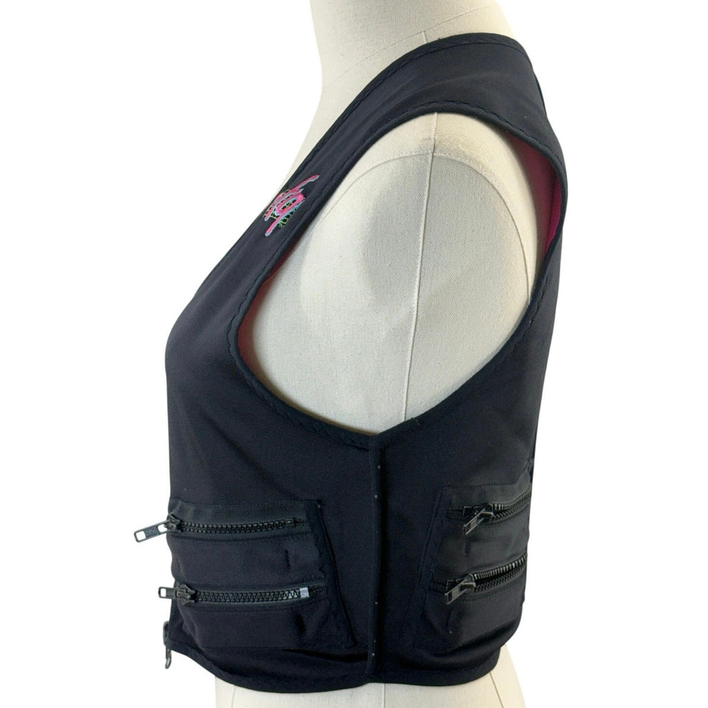 Vintage 90s PFG Weighted Vest Womens Small Black Pink 2.5 lb