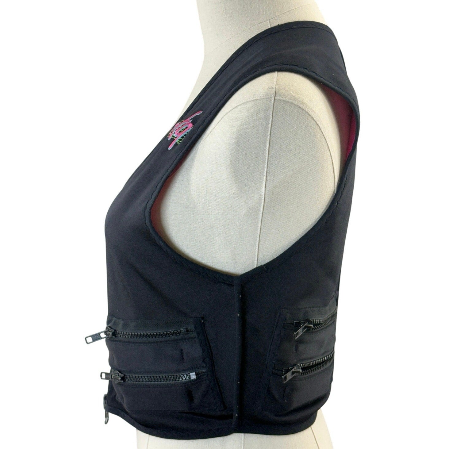 Vintage 90s PFG Weighted Vest Womens Small Black Pink 2.5 lb