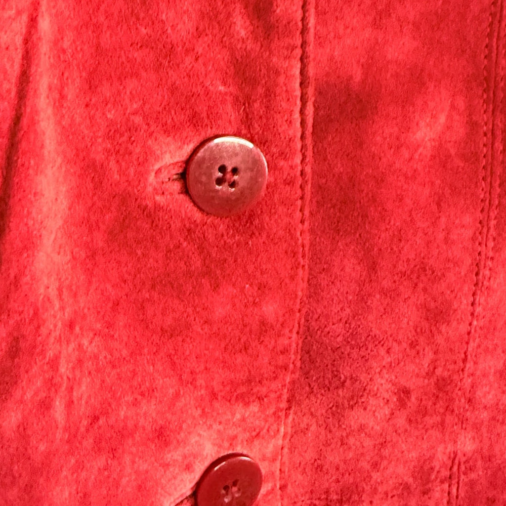 Womens 90s Red Leather Jacket