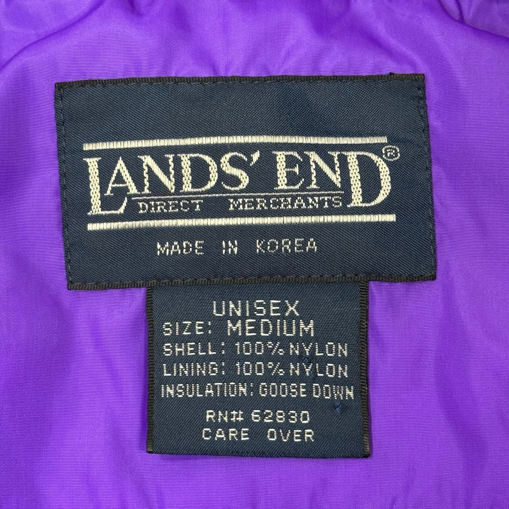 Vintage 90s Men's Medium Purple Puffer Vest Goose Down Unisex Lands’ End