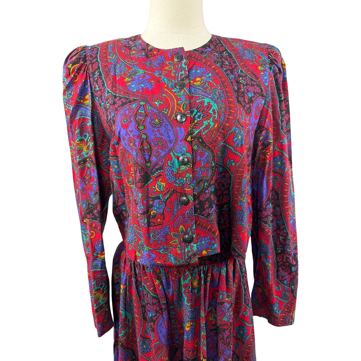 Vintage 80s Jeffrey & Dara Rayon Paisley Palazzo Pant Set Women's M/L