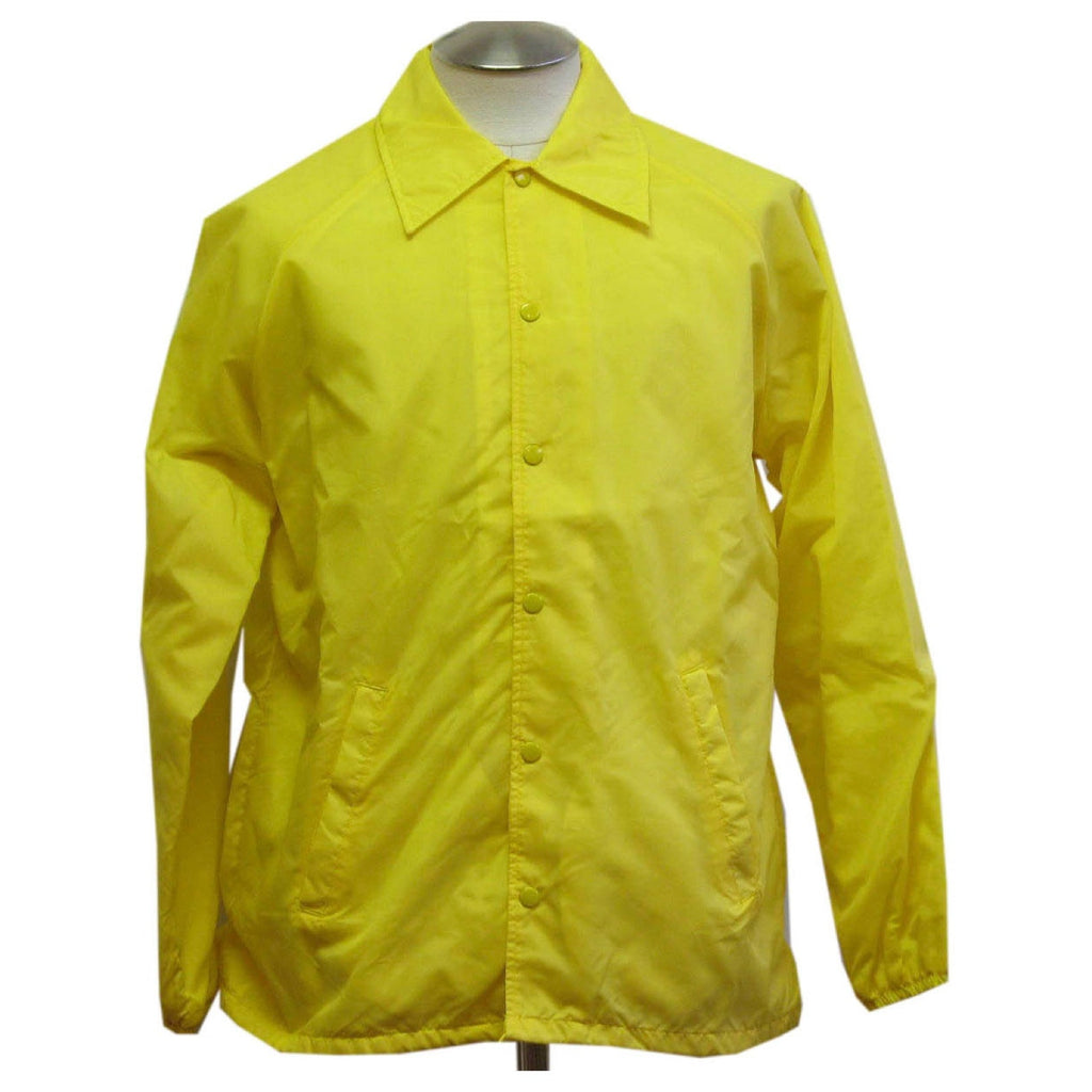 Vintage 70s Sears Men's Large Fireballs Scappoose OR Yellow Coach Jacket