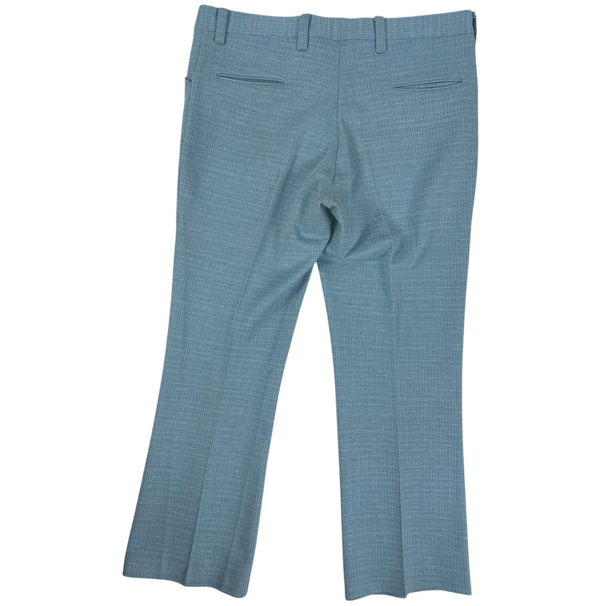 Vintage 70s Colebrook Sky Blue Polyester Disco Leisure Pants Mens XL 40x30