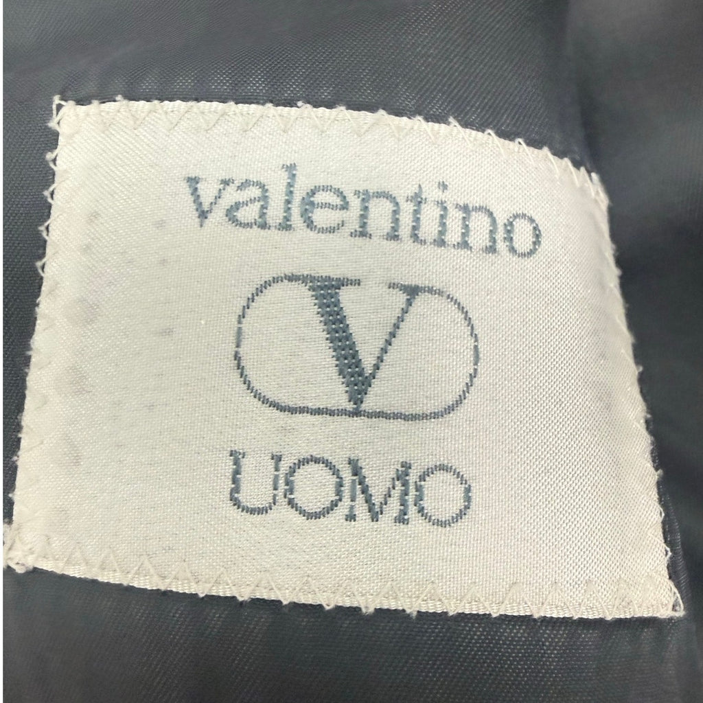 Valentino Uomo Mens Gray Windowpane Wool Blazer Sport Coat 42R Vintage