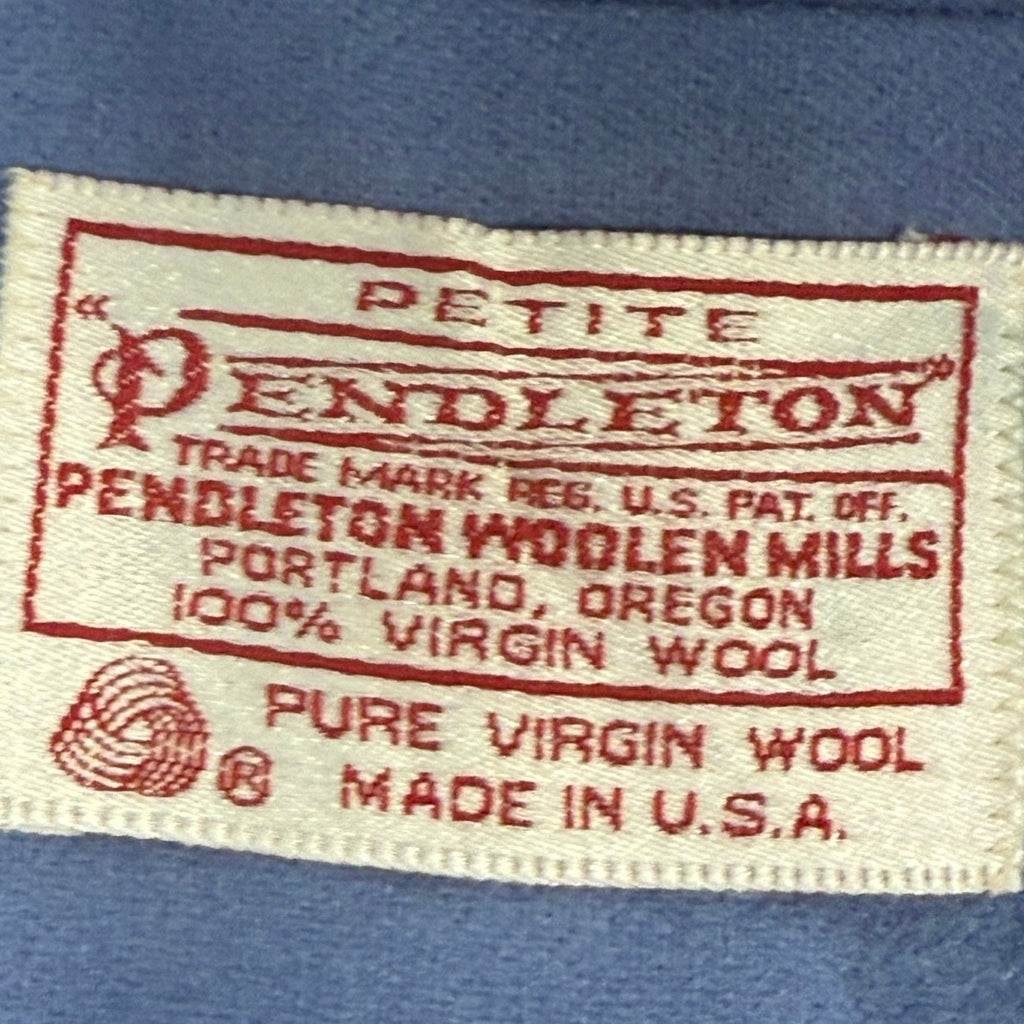 Vintage 80s Pendleton Wool Blazer Sky Blue USA Lined Jacket Women's 6P