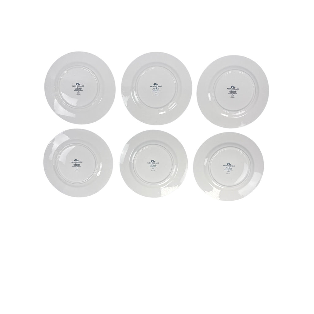 Vintage 1980s Noritake New Decade Café du Soir Dinner Plates 10.5" Set of 6